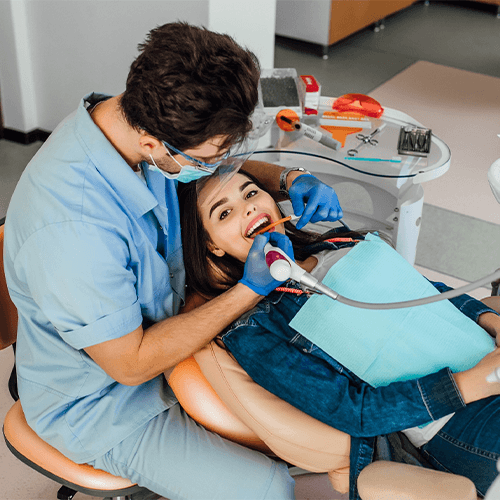 Dental patient smiling